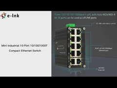 Interruptor dos ethernet do estojo compacto de Mini Industrial 10-Port 10/100/1000T