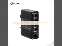 Mini Industrial Ethernet Switch 3 Port 10/100/1000T para 1-Port 100/1000X SFP PD com Função PoE Splitter