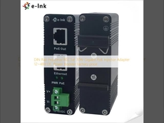 DIN Rail Industrial 802.3at 30W Gigabit PoE Injector Adaptador 12~48V DC Power Booster preço de fábrica
