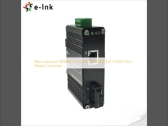 Mini Industrial 1000BASE-X para 10/100/1000BASE-T 60W PoE+ Media Converter