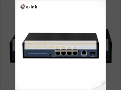 Switch Ethernet 8 portas 10/100/1000T 802.3at PoE + 1 porta Uplink Ethernet + 1 porta Gigabit SFP Ethernet