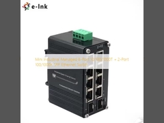 Mini Industrial gerenciado 8-Port 10/100/1000T + 2-Port 100/1000X SFP Ethernet Switch