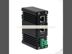 12~48 V de entrada de energia de corrente contínua Gigabit industrial PoE+ injetor