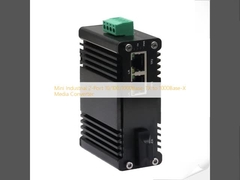 Mini Industrial 2-Port 10/100/1000Base-TX para 1000Base-X Media Converter