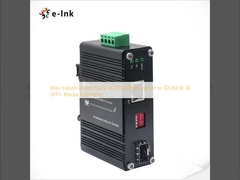 Conversor de mídia mini industrial 10G/5G/2,5G/1G/100M cobre para 10GBASE-X SFP+