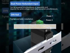 Mini Industrial 10/100Base-T para 100Base-X SFP Fibra Ethernet Media Converter com 1Ch RS232/RS485/RS422