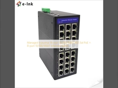 Comutador Ethernet de 16 portas 10/100/1000T 802.3at PoE + 8 portas 10/100/1000T