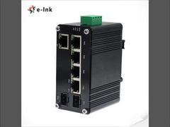 Industrial PoE Powered 5-Port 10/100/1000T + 2-Port 100/1000X SFP Ethernet Switch com PoE Passthrou