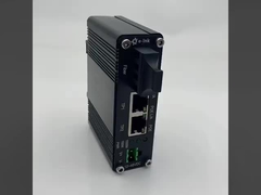 Mini Industrial 100/1000BASE-X SFP para 10/100/1000BASE-T 30W PoE+ Media Converter com 1 porta SFP, 10