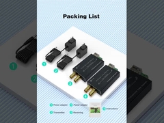 Mini 12G-SDI para conversor de fibra com Tally e RS485 com nível de transmissão digital completo sem compressão