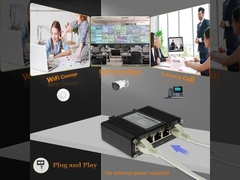 Extensor PoE+ Gigabit Industrial de 1 Porta 802.3at para 4 Portas 802.3af/at Suporta Trilho DIN e Montagem em Parede