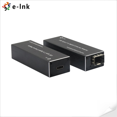 Micro Mini USB C para adaptador de rede de fibra SFP para laptop / PC / tablet