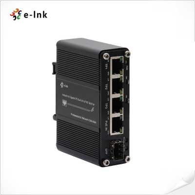 Mini Industrial Ethernet Switch 3 Port 10/100/1000T para 1-Port 100/1000X SFP PD com Função PoE Splitter