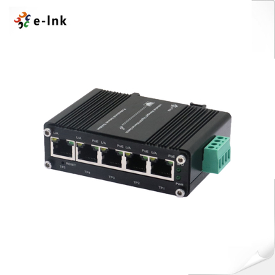 Mini Industrial Gerenciado 4-Port 10/100/1000T 802.3at PoE 30W + 1-port 10/100/1000T Uplink Ethernet Switch