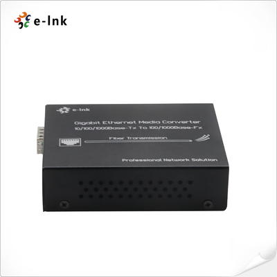 Conversor de mídia Gigabit Ethernet 10/100/1000Mbps