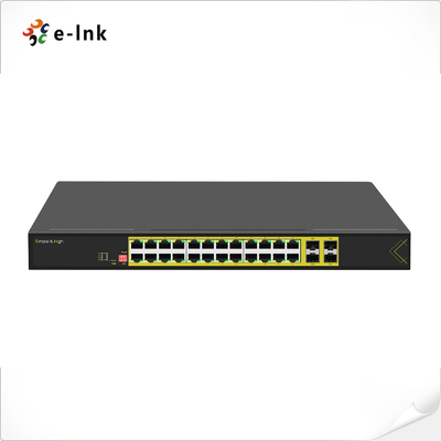 L2+ Montagem de rack gerenciada 24-Port 10/100/1000T + 4-Port 1000X SFP Ethernet Switch