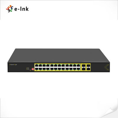 Switch Ethernet L2+ Gerenciável Montável em Rack de 24 Portas 10/100/1000T + 4 Portas 1000X SFP, suporta Full/Half-duplex