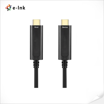 Cabo de Fibra Óptica USB 3.1 Tipo C para C