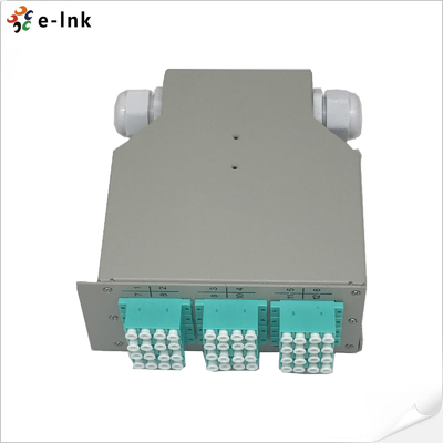 Painel de remendo de fibra para montagem em trilho din quádruplo 12LC