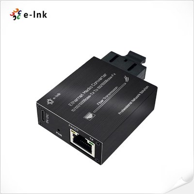 Micro tipo 10/100/1000Base-Tx para 100/1000Base-Fx Ethernet Media Converter