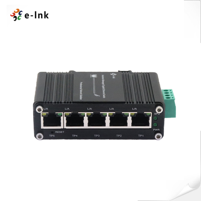 Mini Industrial gerenciado 5 portas Gigabit Ethernet Switch