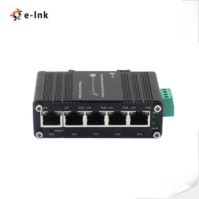 Mini Industrial gerenciado 4-Port 10/100/1000BASE-T 802.3at PoE + 1-Port 10/100/1000T Ethernet Switch