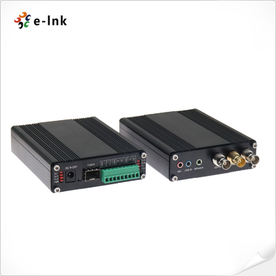 1Ch bidireccional 3G-SDI com Loop-out + 1Ch Tally + 2Ch bidireccional RS485 ou RS422 + 2Ch áudio estéreo + 1Ch microfone sobre conversor de fibra