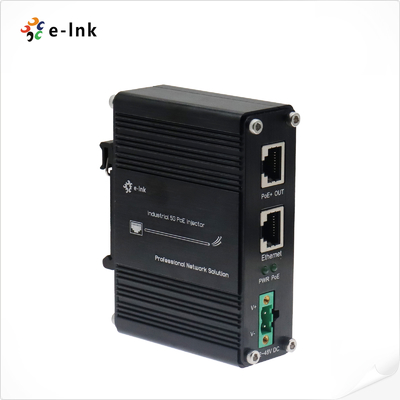 12~48V de entrada de energia de corrente contínua Injector industrial 5G PoE+