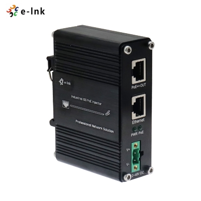 12~48 V de entrada de energia de corrente contínua Industrial 10G 60W PoE Injetor