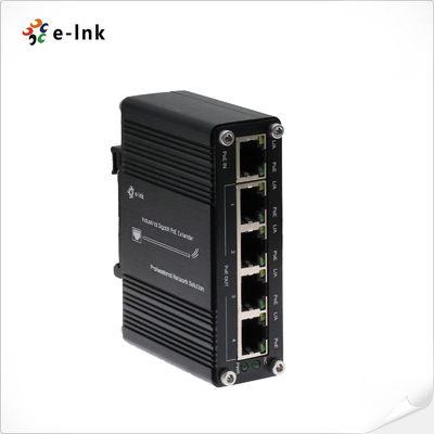 Industrial 1-Port 802.3at PoE+ para 4-Port 802.3af/at Gigabit PoE Extender