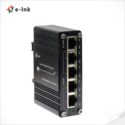 Extensor PoE++ 802.3bt industrial de 1 porta para 4 portas Gigabit PoE 802.3af/at