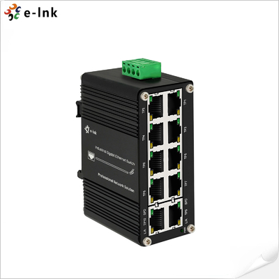 Mini Industrial 10-Port 10/100/1000T RJ45 Compacto Ethernet Switch 12 ~ 48VDC