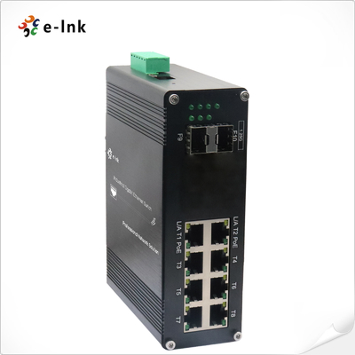 Comutador Ethernet gerenciado SFP industrial L2+ 8 portas 10/100/1000T + 2 portas 1000X