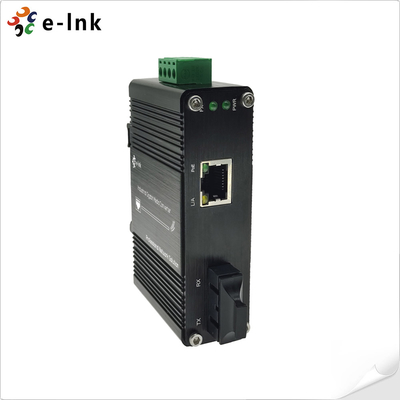 Mini Industrial 100BASE-FX para 10/100BASE-T 60W PoE++ Media Converter