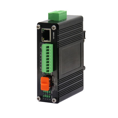 Mini Industrial 10/100Base-T para 100Base-X SFP Fibra Ethernet Media Converter com 1Ch RS232/RS485/RS422