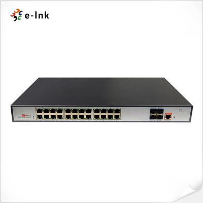 Switch PoE L3 Gerenciado: 24 portas 10/100/1000Base-T PoE+ com 4 portas SFP+ 10G
