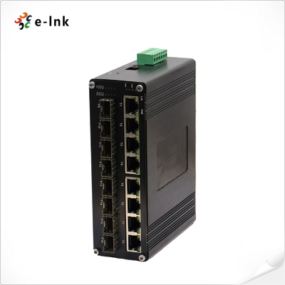Switch Ethernet Gerenciado Industrial L2+ 8 Portas 10/100/1000T 802.3at PoE + 8 Portas 1000X SFP