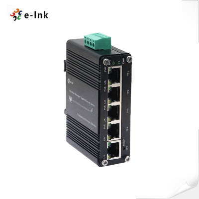 Mini Industrial gerenciado 4-Port 10/100/1000BASE-T 802.3at PoE + 1-Port 10/100/1000T Ethernet Switch