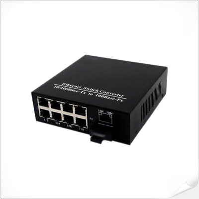 8 portas 10/100Base-TX + 1 portas 100Base-FX Fiber Ethernet Switch