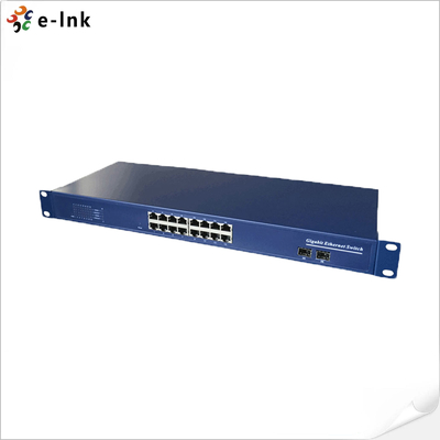 16 portas 10/100/1000M Gigabit Switch com 2 slots SFP