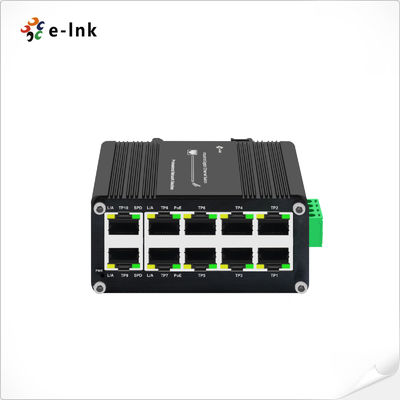 Mini Industrial 8-Port 10/100/1000T 802.3at PoE + 2-Port 10/100/1000T Compacto Ethernet Switch