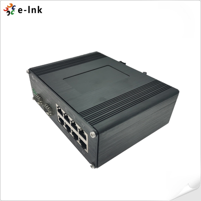 Interruptor Ethernet Industrial de 8 portas 10/100/1000T 802.3bt PoE + 2 portas 100/1000BASE-X