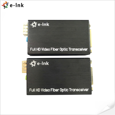 Extensor de fibra óptica DVI tipo mini com áudio estéreo externo