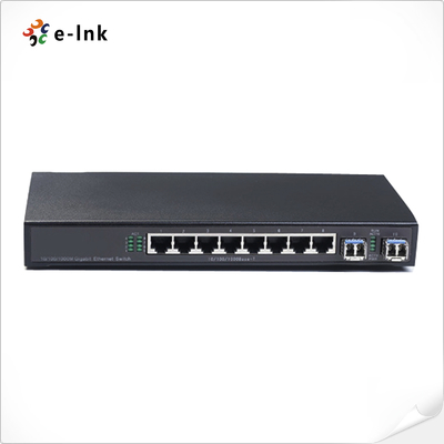 Interruptor Ethernet de fibra de vidro de tipo anel 8G+2SFP