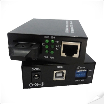 Conversor de mídia Ethernet USB alimentado de 10/100Base-TX para 100Base-FX