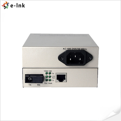 Conversor de mídia Fast Ethernet WDM 10/100M com fonte de alimentação interna