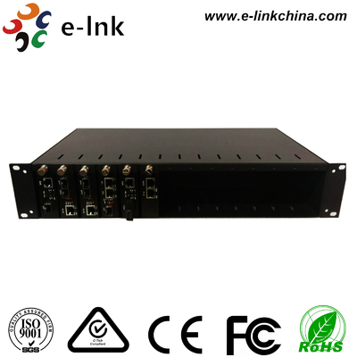 Chassi rack montado com saída AC de 14 slots 2U