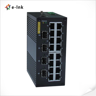 Interruptor Ethernet Industrial Gestado: 16 x 10/100BASETX + 4 x 1000BaseX SFP