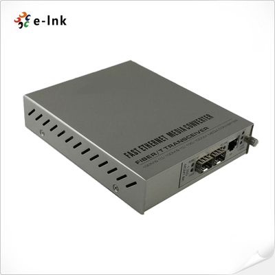 Conversor de mídia de fibra redundante 1-porta 10/100/1000Base-T + 2-portas 1000Base-SFP (1+1)
