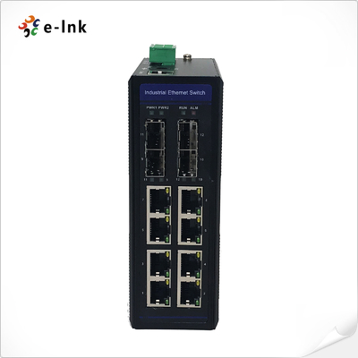 8 10/100/1000T portuários industriais 802.3at ponto de entrada + 4 o porto 100/1000X SFP controlaram o interruptor dos ethernet